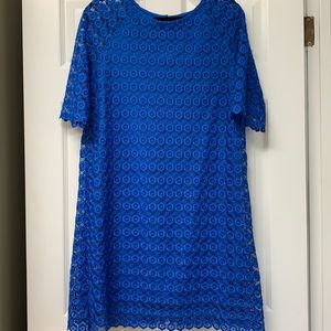 Cato Lace Eyelet Royal Blue Dress